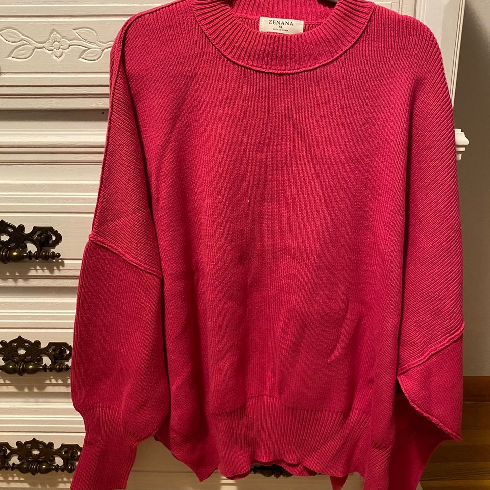 Pink Oversized Sweater